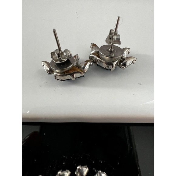 Vintage Sherman Brooch Earrings Dome Signed Blue Rhinestones Crystal Swarovski - Picture 13 of 14